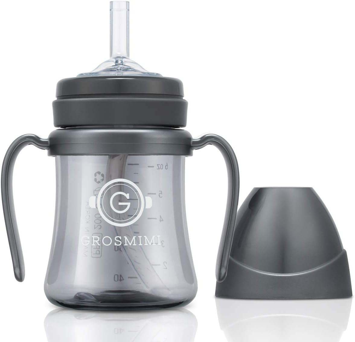 GROSMIMI Spill Proof no Spill Magic Sippy Cup with Straw with Handle for Baby and Toddlers