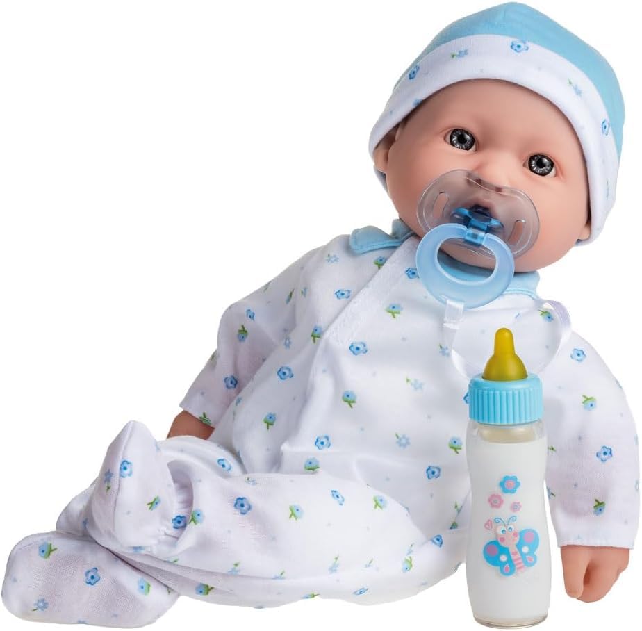 JC Toys, La Baby 16-inch Blue Washable Soft Body Boy Baby Doll with Accessories - For Children 12