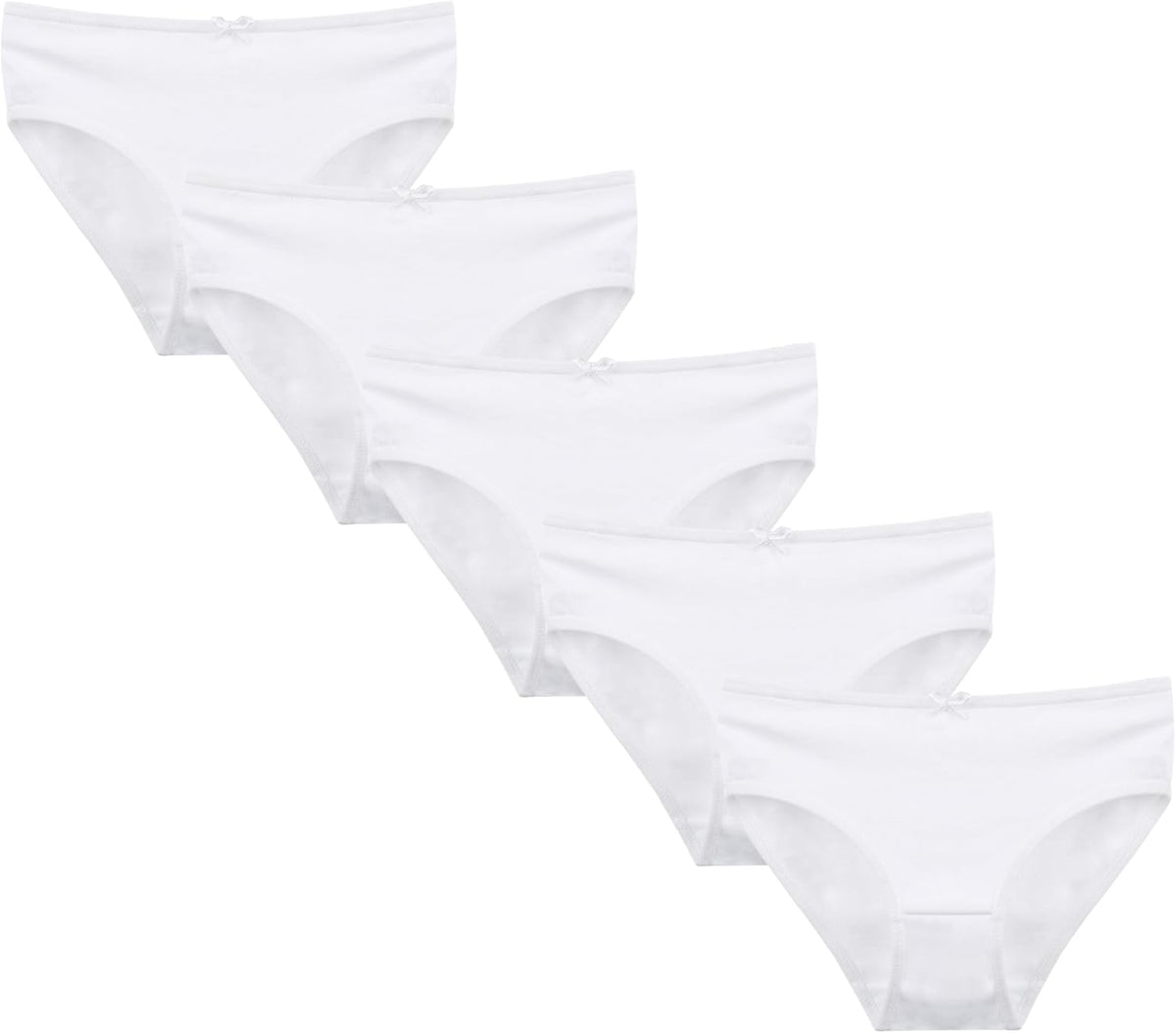 Donella Girls' Soft Cotton Underwear - Kids Bikini Brief Panties for Girls and Toddlers 5-Pack