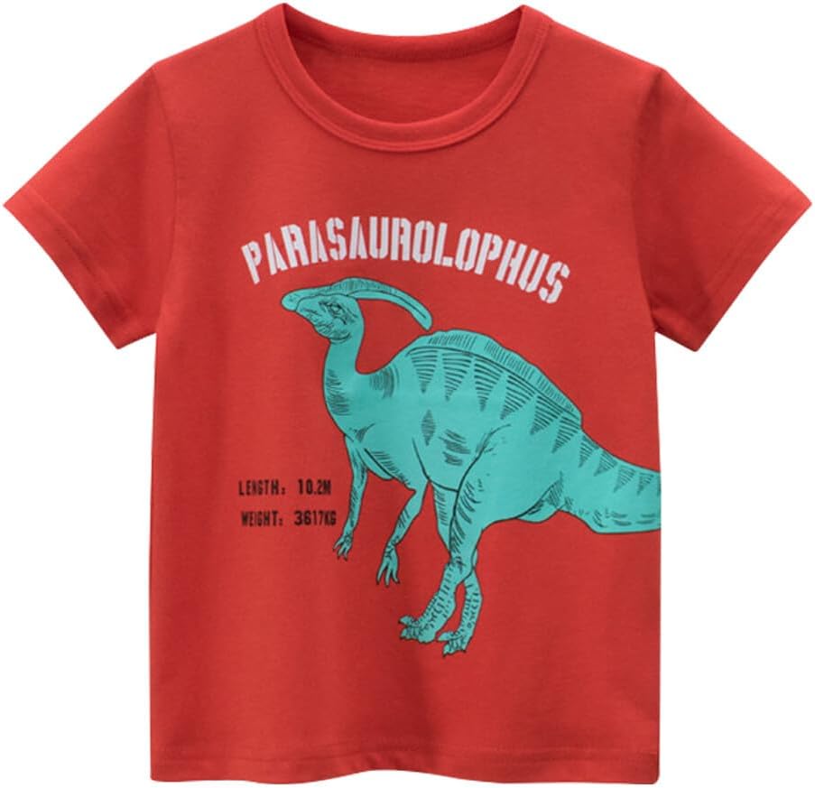Boys' 4-Pack Excavator Short Sleeve Crewneck T-Shirts Top Tee Size 2-7 Years Toddler Boys' Value
