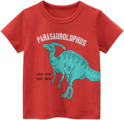 Boys' 4-Pack Excavator Short Sleeve Crewneck T-Shirts Top Tee Size 2-7 Years Toddler Boys' Value