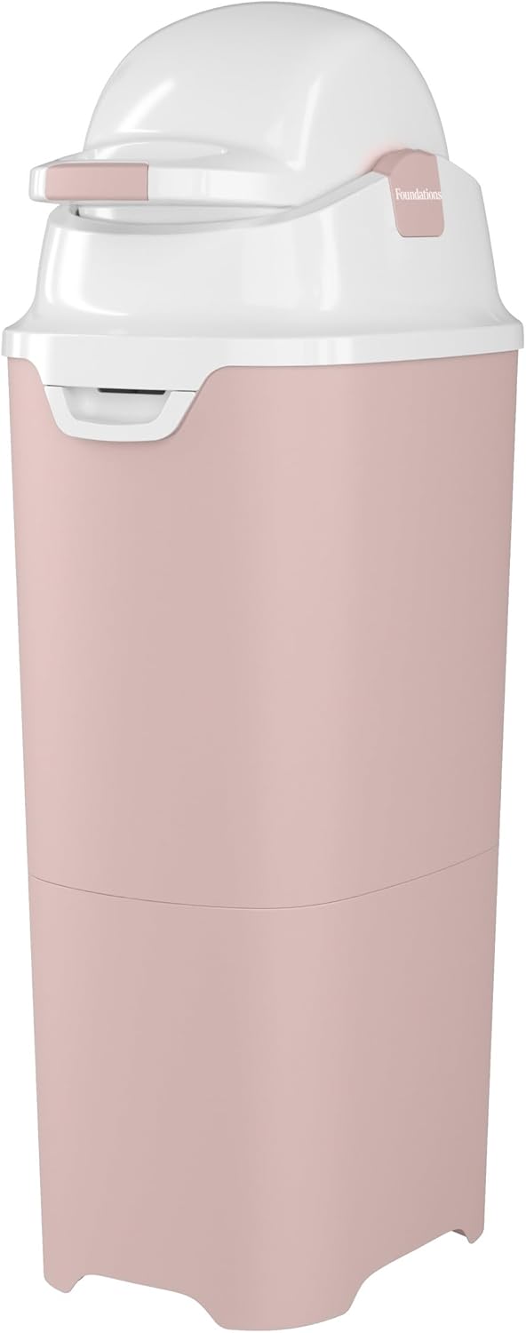 Foundations Tall Diaper Pail with Airtight Lid - Durable & Odorless Diaper Disposal, Large