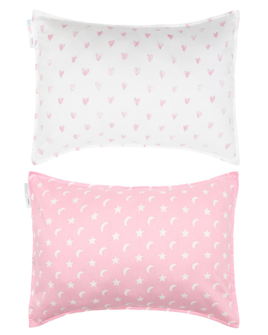 ALVABABY Toddler Pillowcases Fits 14x20in,13x18in Kids Cotton Baby 2 Packs Envelope Kids Pillow