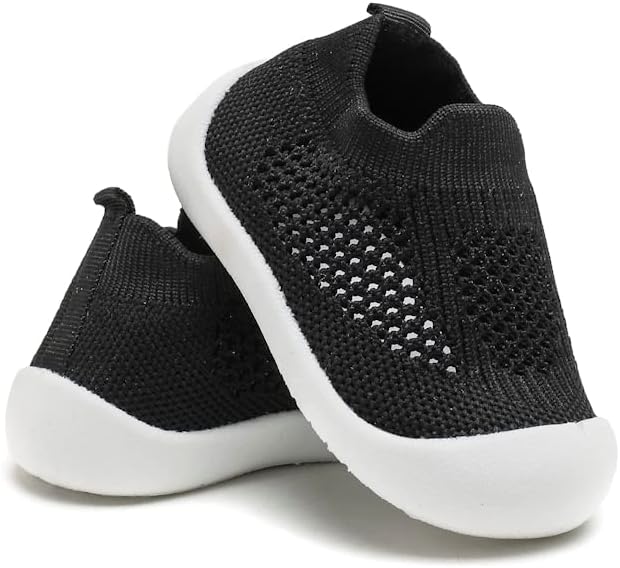 Charrost Toddler Baby Girl Boy First Walking Shoes Checkered Sneakers Sizes 3/4/5/6/7/8T. Soft