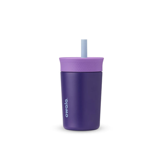 Owala Kids Insulation Stainless Steel Tumbler with Spill Resistant Flexible Straw, Easy to Clean