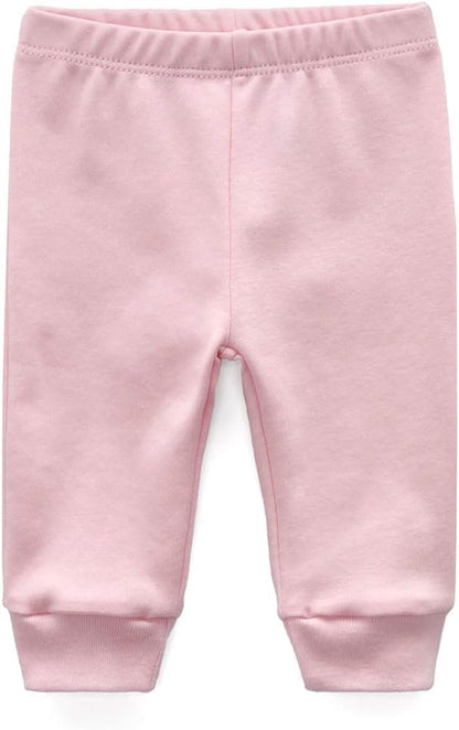 Unisex Newborn Baby Cotton 4-Pack Pants Embroidery Pringting Casual Leggings 0-24 Months for Boys
