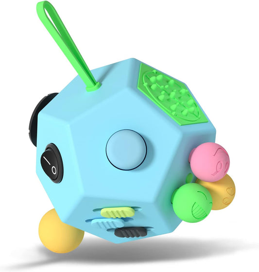 Fidget Dodecagon –12-Side Fidget Toys Cube Relieves Stress and Anxiety Anti Depression Cube for