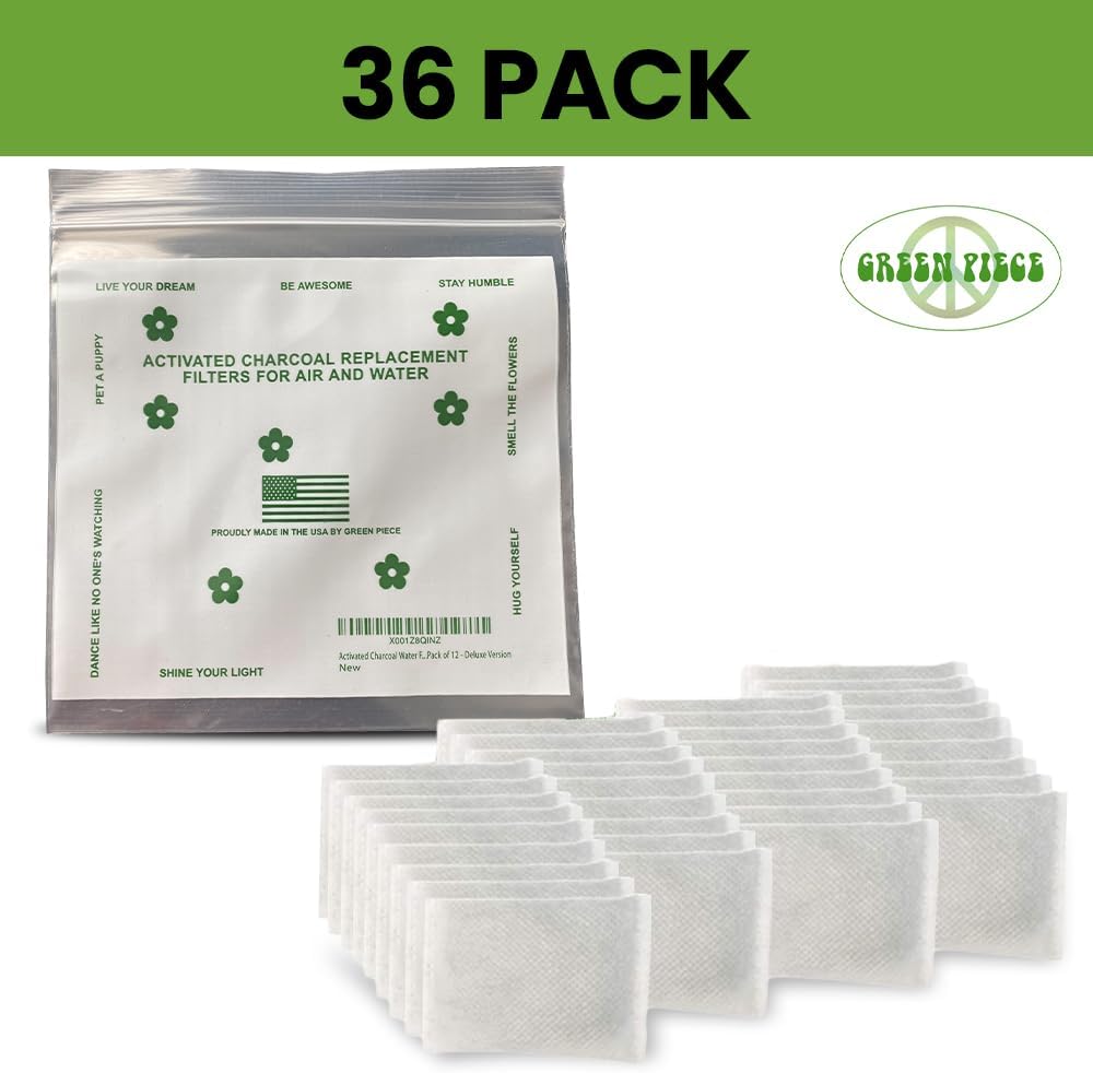 Green Piece® All-Natural Baby Diaper Pail Deodorizer - Pack of 36 - Activated Charcoal - Compatible
