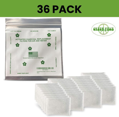 Green Piece® All-Natural Baby Diaper Pail Deodorizer - Pack of 36 - Activated Charcoal - Compatible