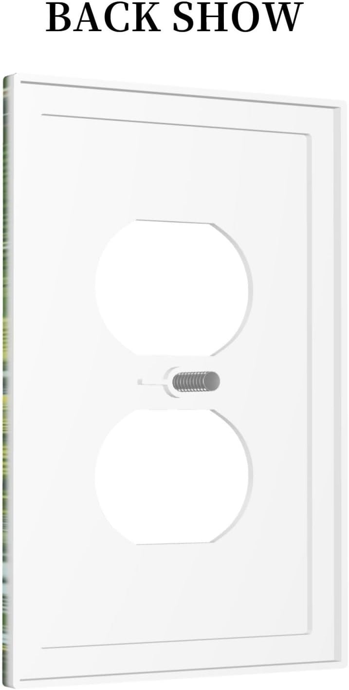 Summer Sky Coconut Palms Trees Green Plants Leaf Outlet Covers 1 Gang Duplex Light Switch Cover