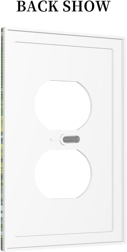 Summer Sky Coconut Palms Trees Green Plants Leaf Outlet Covers 1 Gang Duplex Light Switch Cover