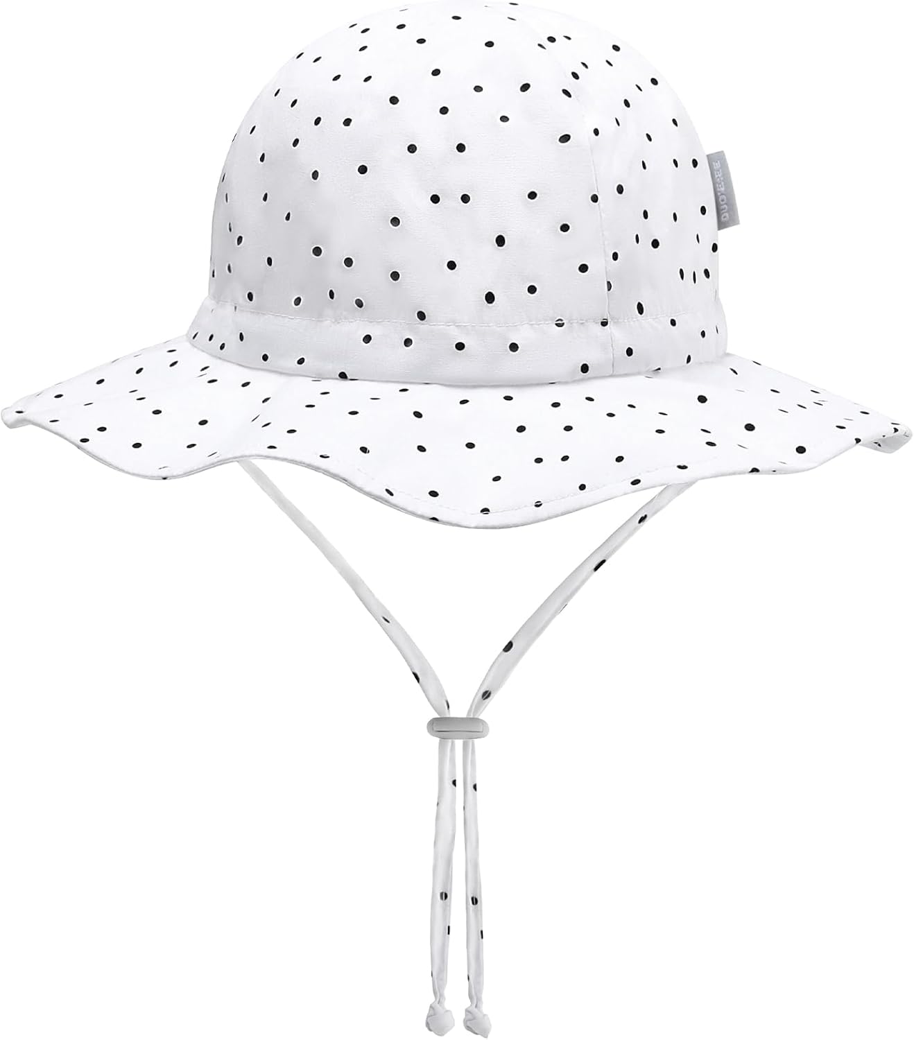 UPF 50+ Baby Bucket Hat - Wide Brim Sun Protection Beach Cap for Girls - Cute & Adjustable Toddler