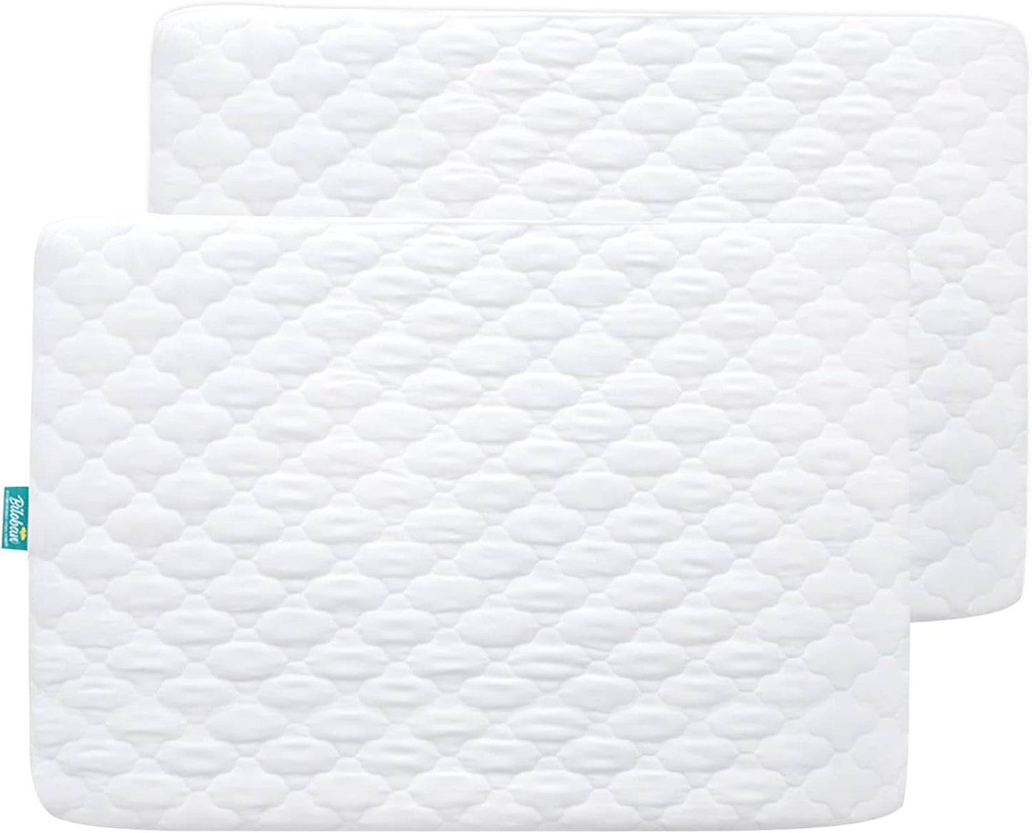 Biloban Pack and Play Sheets and Waterproof Mattress Protector Pad Cover 4 Pack Set, Ultra Soft