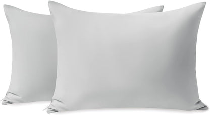 TILLYOU Toddler Pillowcase 2 Pack with Zipper,Silky Soft Microfiber 13" x 18" Kids Travel Pillow