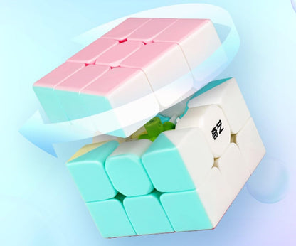 Full Size 56mm Magic Speed Cube Pastel Colors with Stand Stickerless 3x3 Easy Turning and Smooth