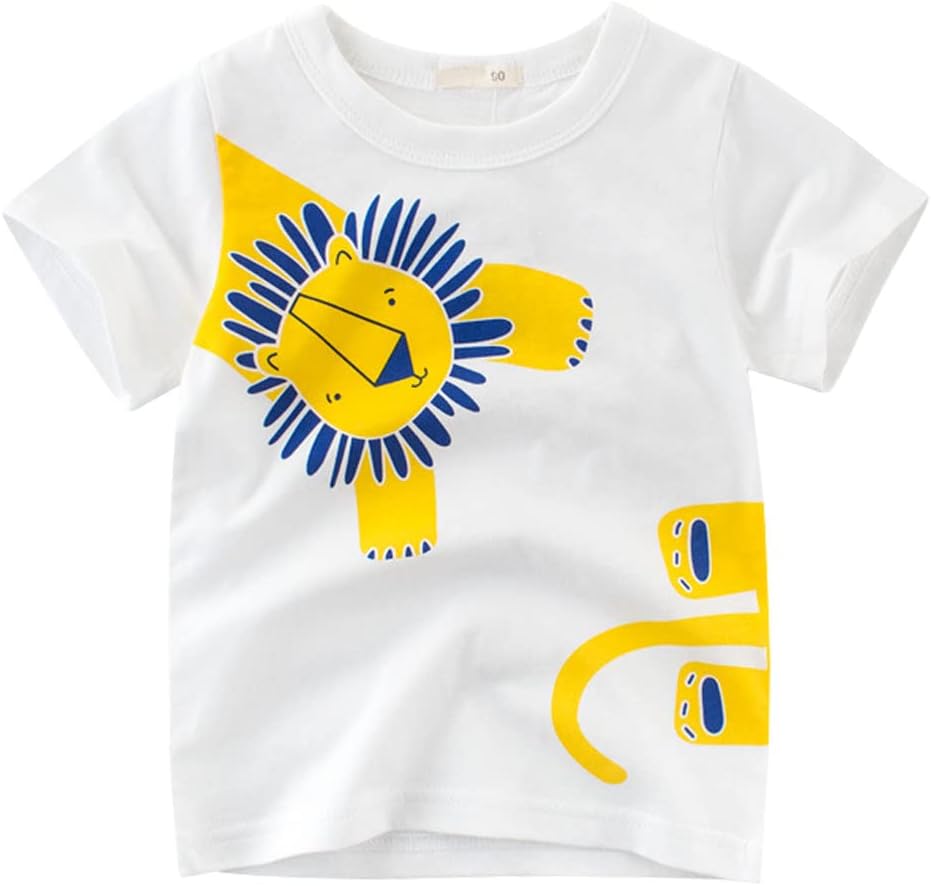 Boys' 4-Pack Excavator Short Sleeve Crewneck T-Shirts Top Tee Size 2-7 Years Toddler Boys' Value