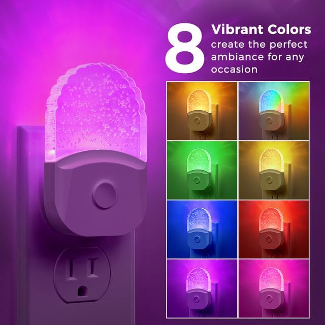Night Lights Plug Into Wall, Color Changing Night Light for Kids, RGB Night Lights Plug into Wall 2