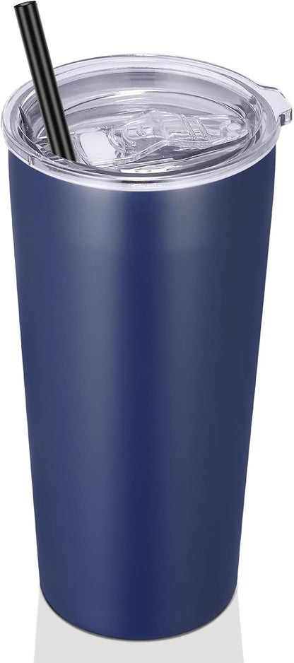 VEGOND 20oz Tumbler Bulk with Lid and Straw 1 Pack, Stainless Steel Vacuum Insulated Tumbler