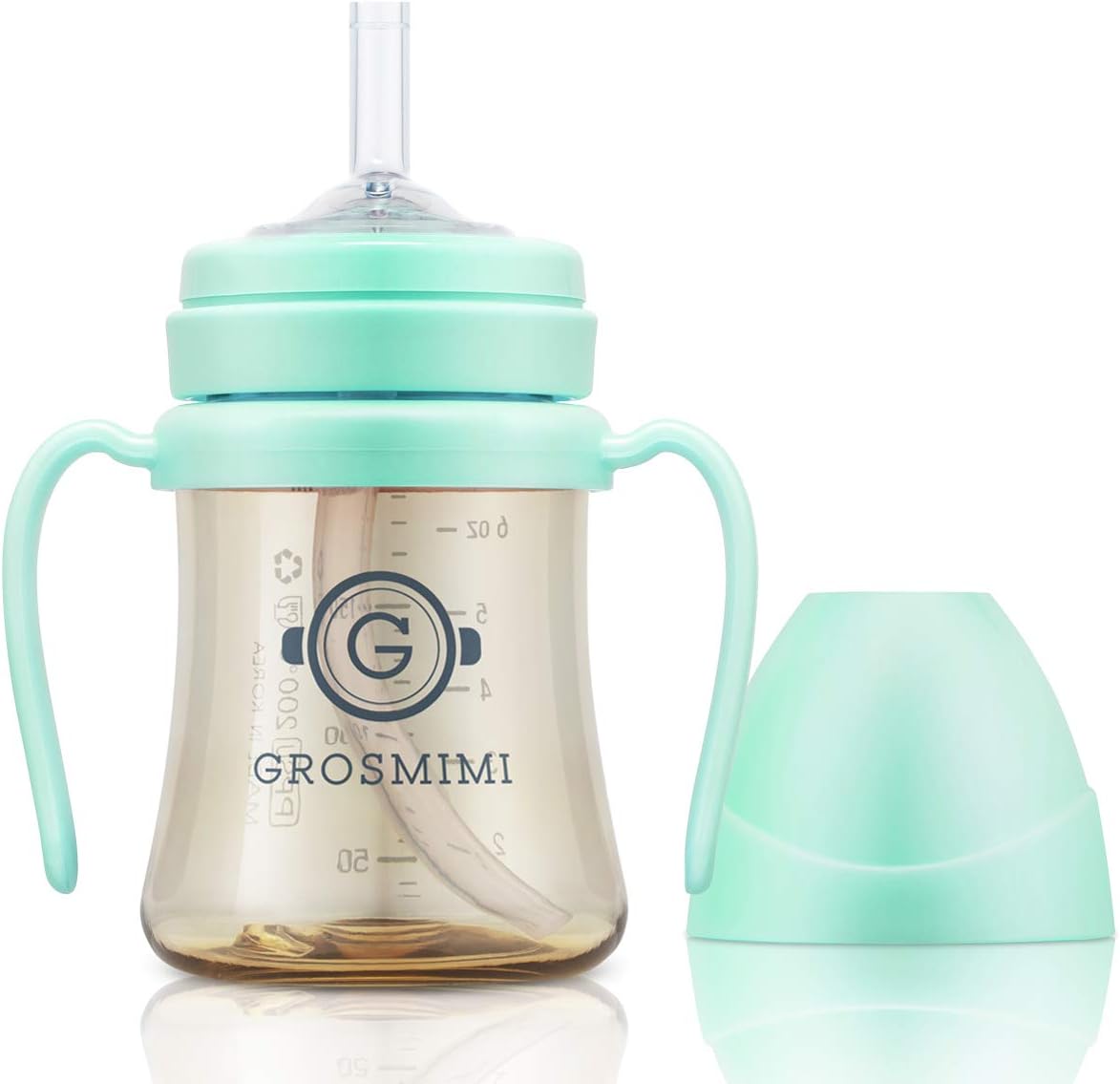 GROSMIMI Spill Proof no Spill Magic Sippy Cup with Straw with Handle for Baby and Toddlers