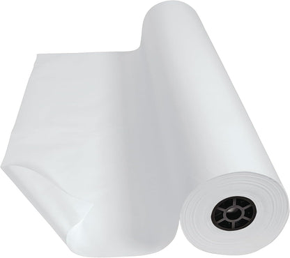 Colorations Dual Surface Paper Roll Classroom Supplies for Arts and Crafts White (36" x 1000')