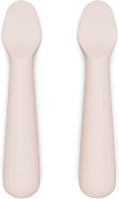 Lalo Little Spoon Set - 2 Piece Baby Spoons Set for Infants & Babies - Made From Food Grade