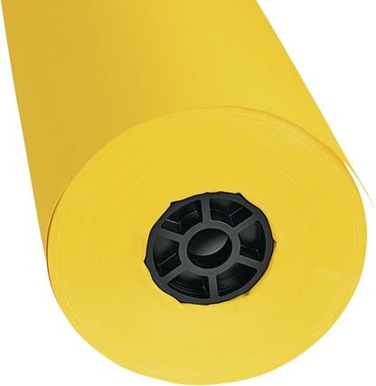 Colorations Dual Surface Paper Roll Classroom Supplies for Arts and Crafts Yellow (36" x 1000')
