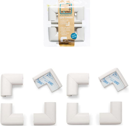 Roving Cove HeftyFit Corner Protector for Baby (8 Large Corners), Heavy-Duty Soft Rubber Foam