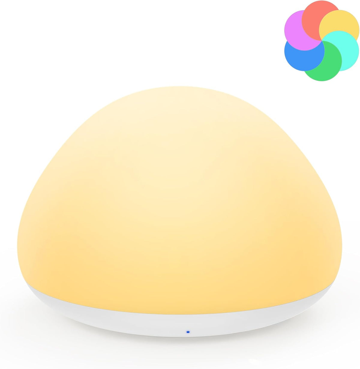 JolyWell Baby Night Light for Nursery, Soft Silicone Tap Control Night Lamp with 8 Color Changing