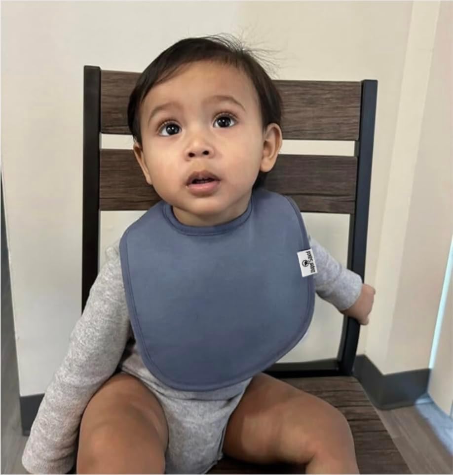 DiaperSquad's Baby Bibs for Drooling and Teething, Bibs for Boys, Baby Girl - Solid Cotton Baby