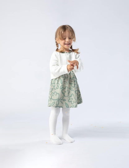 Petrass Baby Girls Cable Knitted Tights Infant Full-Footed Seamless Cotton Tights New-born Girls