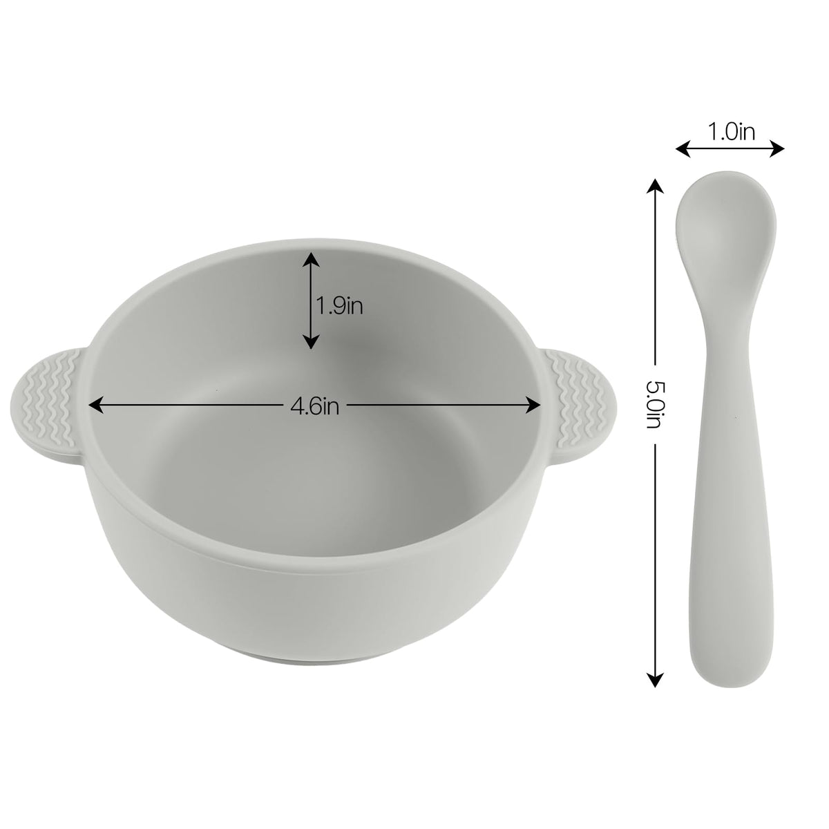 Eascrozn 3 Pack Baby Bowls with Suction and Baby Spoons, BPA Free