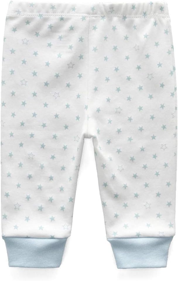 Unisex Newborn Baby Cotton 4-Pack Pants Embroidery Pringting Casual Leggings 0-24 Months for Boys