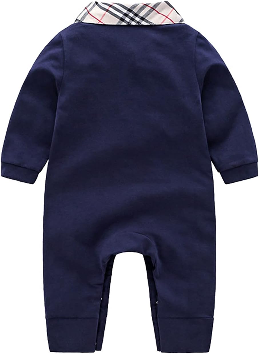 Unisex Toddler Baby Boy Romper Jumpsuit Cotton Long Sleeve Newborn Baby Boy Bodysuit One-Piece