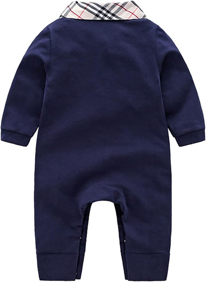 Unisex Toddler Baby Boy Romper Jumpsuit Cotton Long Sleeve Newborn Baby Boy Bodysuit One-Piece