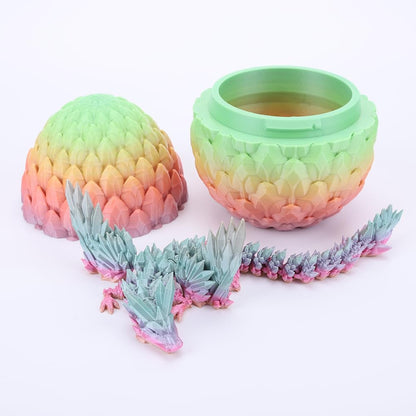 Cessfle 3D Printed Dragon in Egg, Fly Dragon Egggs with Dragon Inside Full Articulated Dragon Egggs