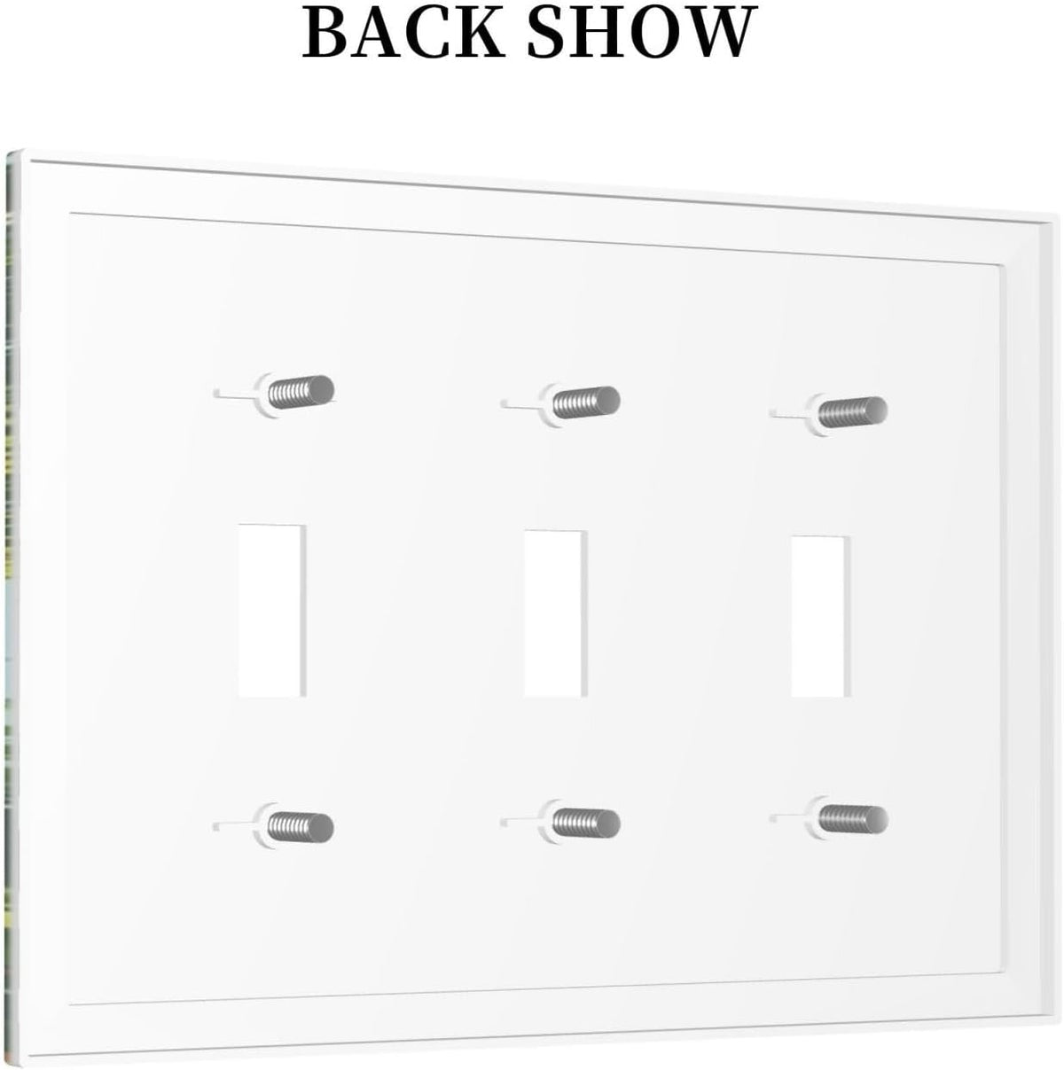Summer Sky Coconut Palms Trees Green Plants Leaf Decorative Switch Plates 3 Gang Wall Plate Triple