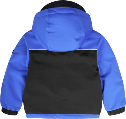 GEMYSE Toddler Boys Winter Coat Waterproof Ski Snow Jacket with Hood Thicken Warm Baby Jacket
