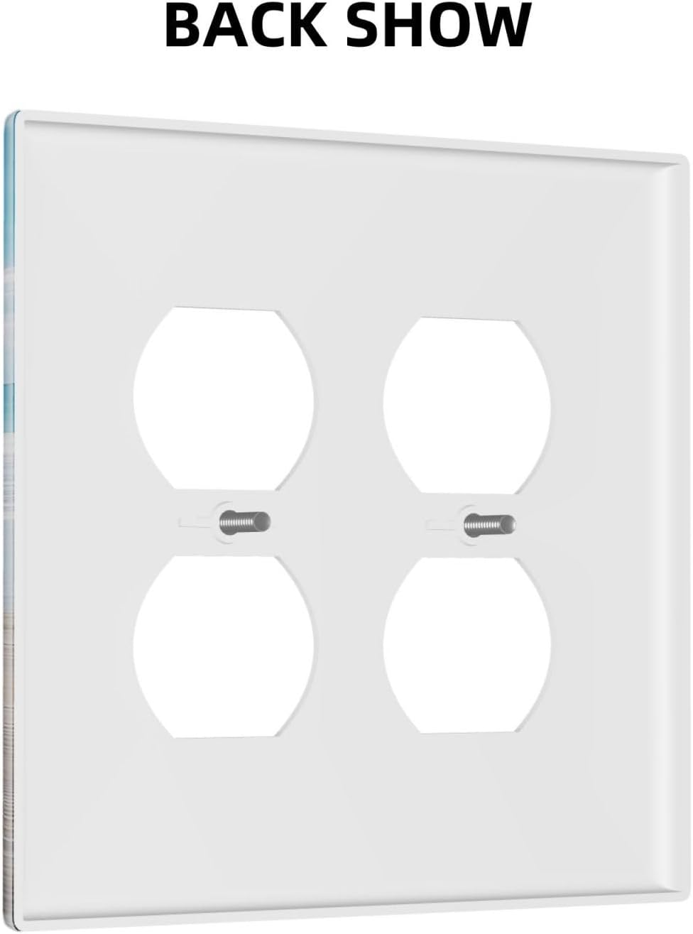 Outlet Covers Beach Waves Brown Wood Starfish Shells 2 Gang Double Duplex Decorative Light Switch