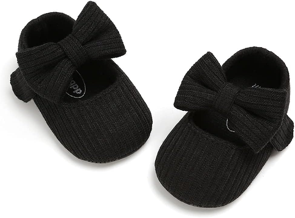 Baby Shoes Mary Jane Flats Non Slip Soft Sole Infant Toddler Sneakers First Walkers Party Christmas