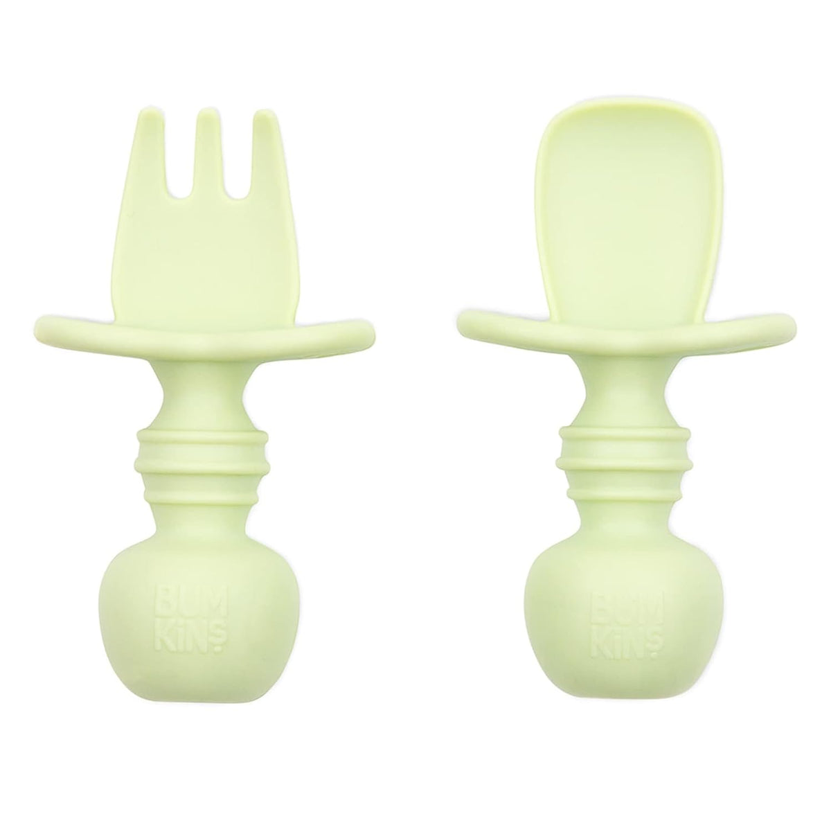 Bumkins Baby Utensils Set, Chewtensils Silicone Spoons for Dipping, Self-Feeding, Baby Led Weaning