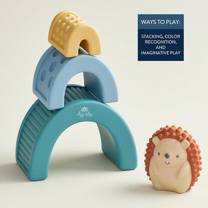Itzy Ritzy Sensory Blocks Set, Baby Building Blocks 10-Piece, 0+ Months