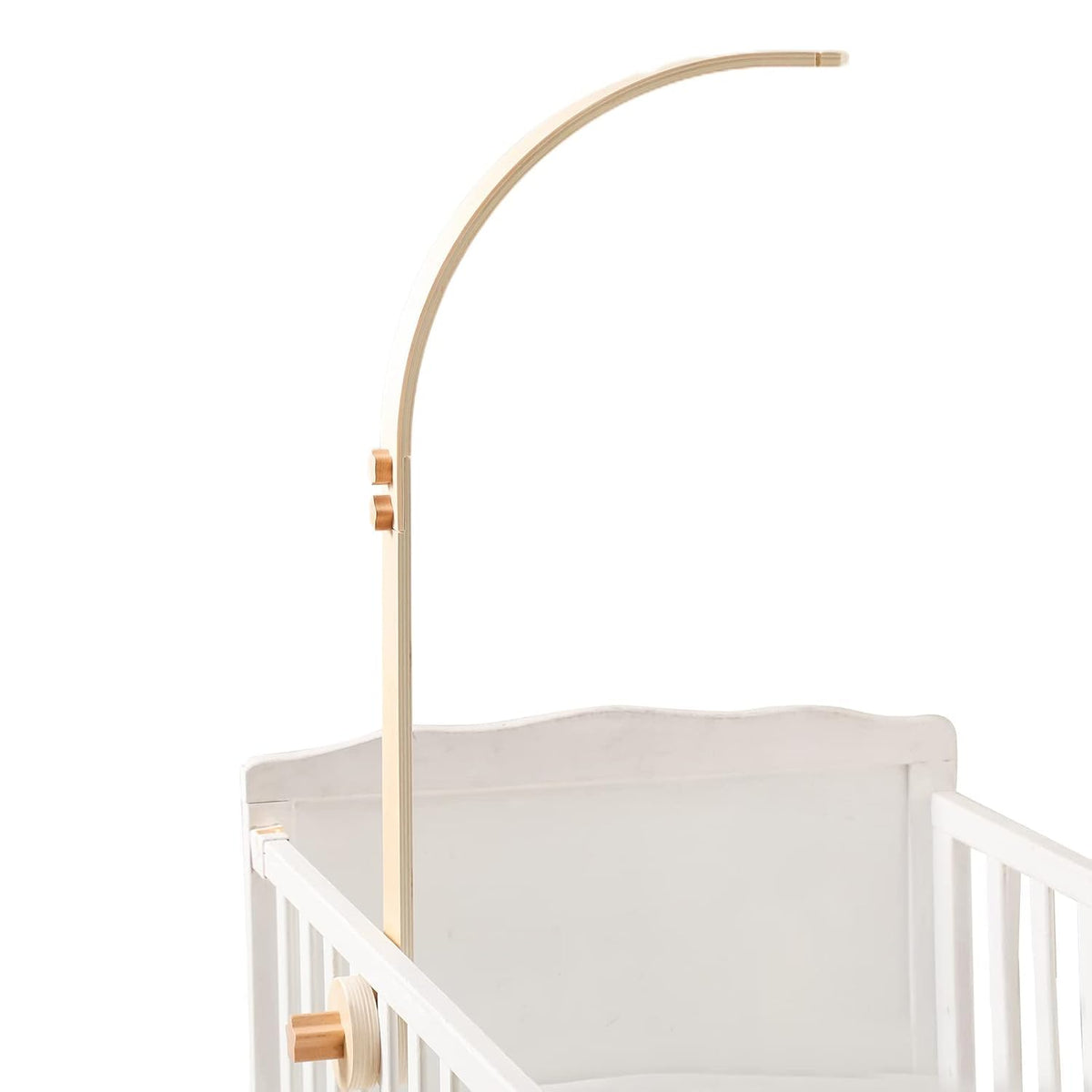 Baby Crib Mobile Arm - Wooden Baby Mobile Crib Holder for Hanging Baby Crib Attachment for Nursery
