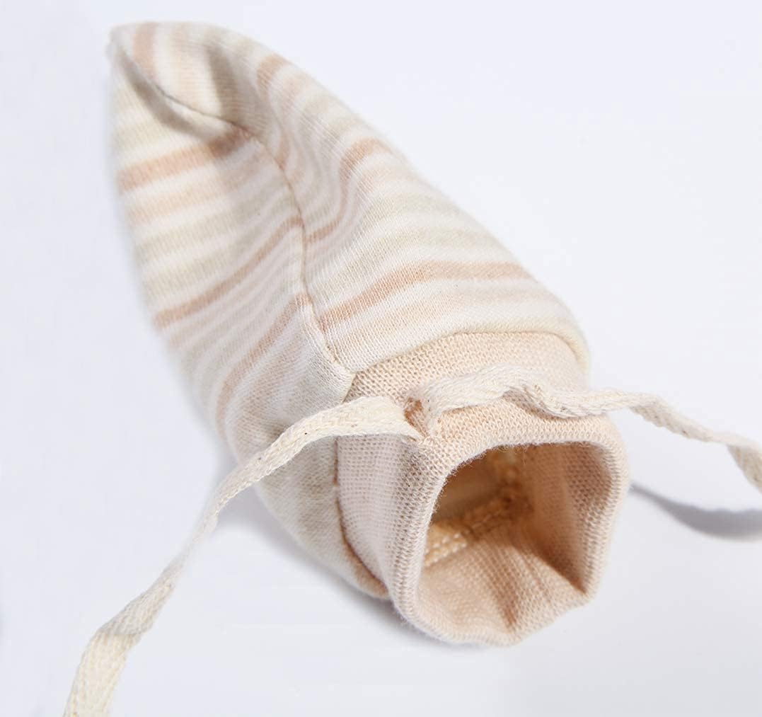 Newborn Mittens No Scratch 100% Organic Cotton 3 Packs Mitts Baby Boy Girl Neutral With String 0-12