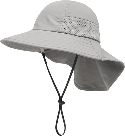 XIAOHAWANG Girls Sun Hat Baby Beach Hats Boys UPF 50+ Kids Summer Protection Cap Toddler Breathable