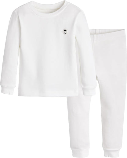 moimoln 6M-8Y Modal Cotton Solid Soft Breathable Baby Toddler Boys Girls Snug fit Pjs Long Sleeve