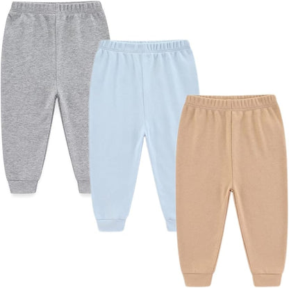Unisex Newborn Baby Cotton 4-Pack Pants Embroidery Pringting Casual Leggings 0-24 Months for Boys