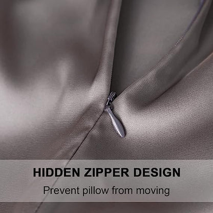 Mulberry Silk Pillowcase for Hair and Skin,Cooling Silk Pillow Case with Hidden Zipper,Allergen