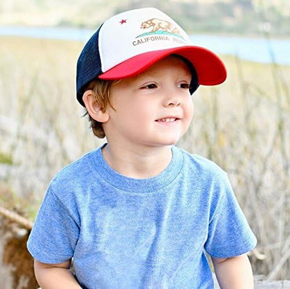 Baby Hats - Baseball Hat, Newborn Youth Flat Brim Mesh Trucker Surf Skate Bubba Bro Fitted Beach