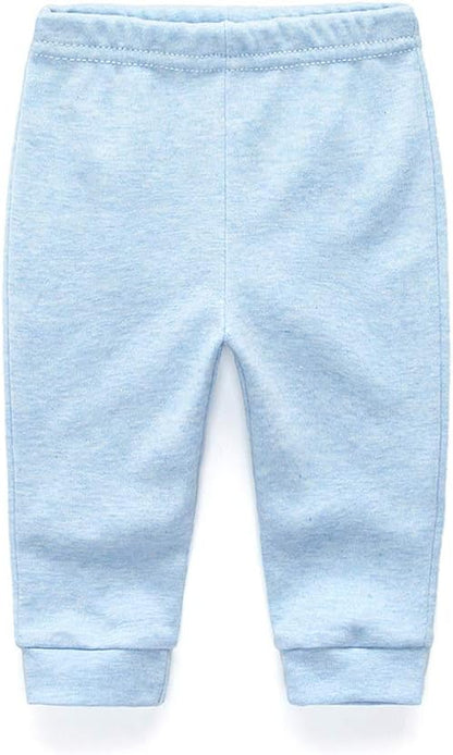 Unisex Newborn Baby Cotton 4-Pack Pants Embroidery Pringting Casual Leggings 0-24 Months for Boys