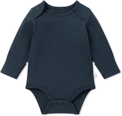 MORI Baby Unisex Long Sleeve Bodysuit Viscose from Bamboo and Organic Cotton - Comfortable Toddler